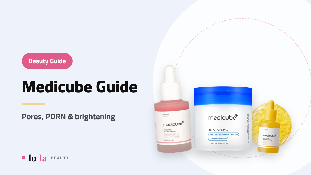 Beauty Guide cover: Medicube guide, Zero Pore, PDRN Pink and Collagen products
