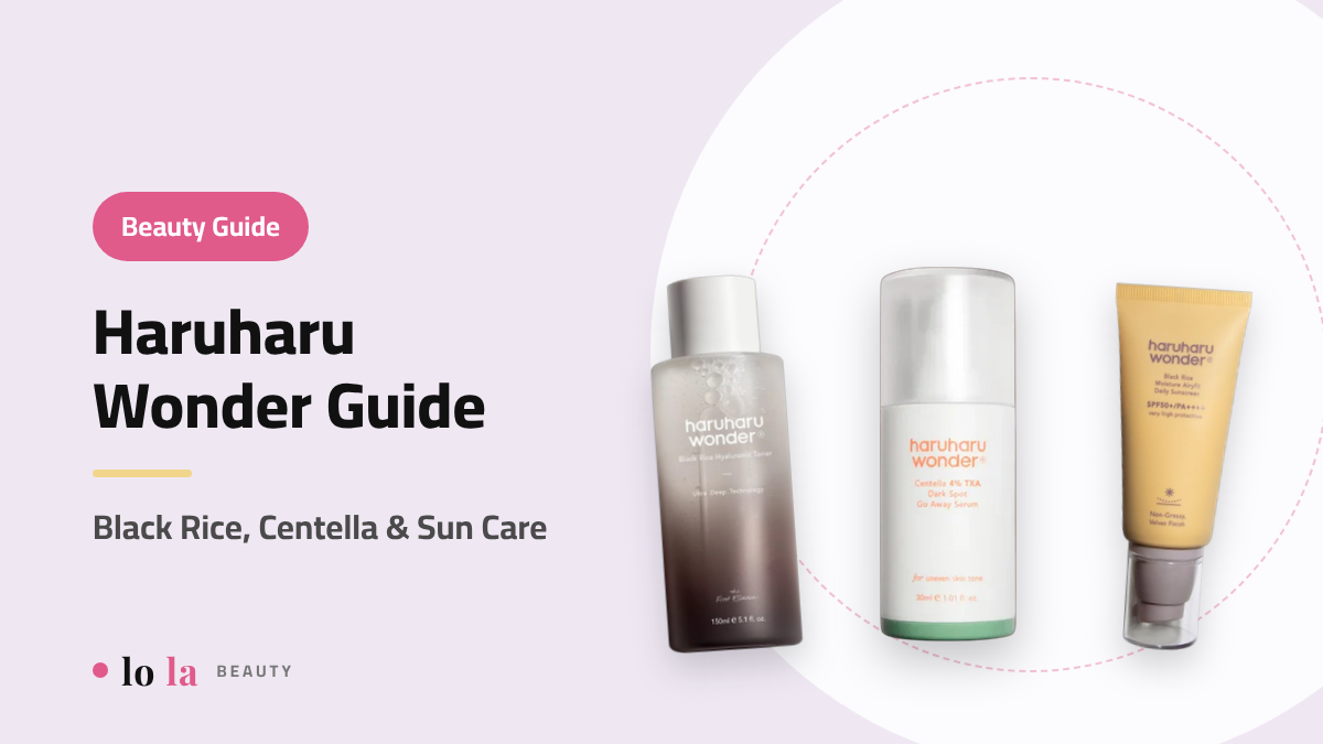Beauty Guide cover: Haruharu Wonder guide, Black Rice Toner, Centella Serum and Airyfit Sunscreen