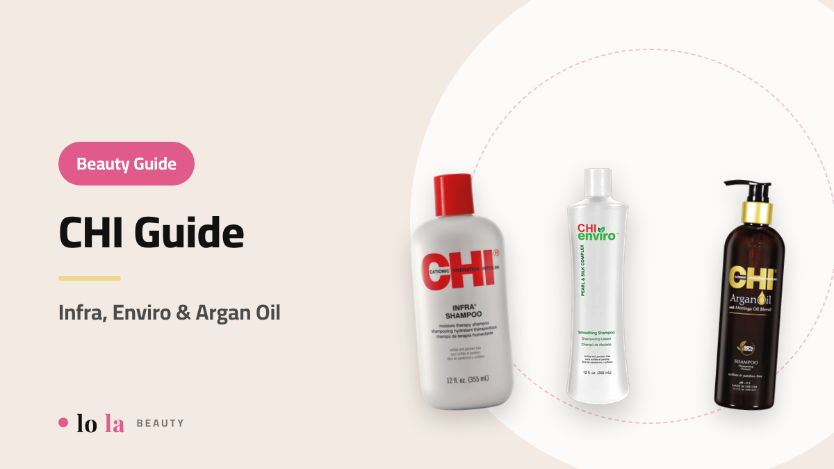 Beauty Guide cover: CHI guide, Infra Shampoo, Enviro Smoothing Shampoo and Argan Oil Shampoo