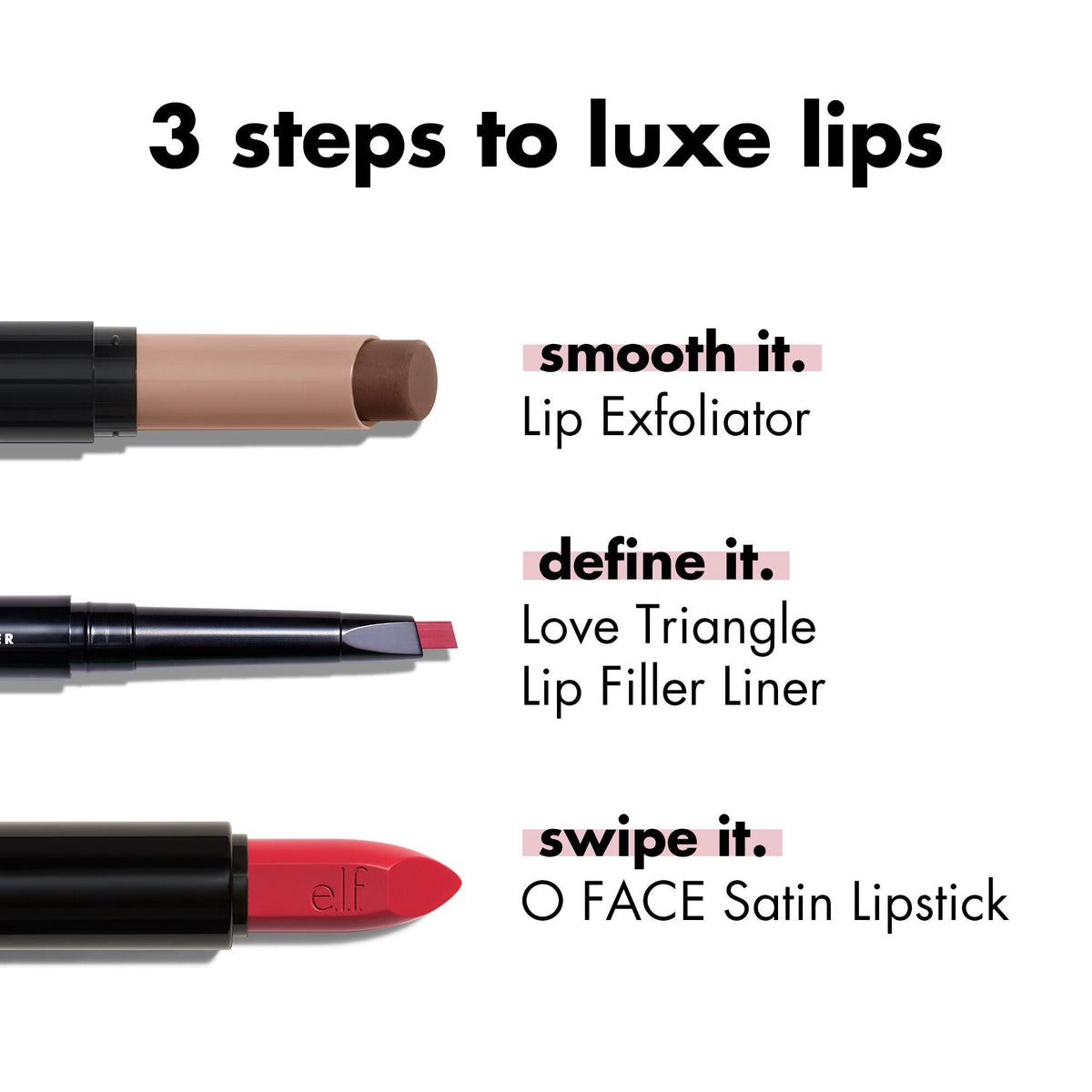 elf O Face Satin Lipstick Dirty Talk 3.8g