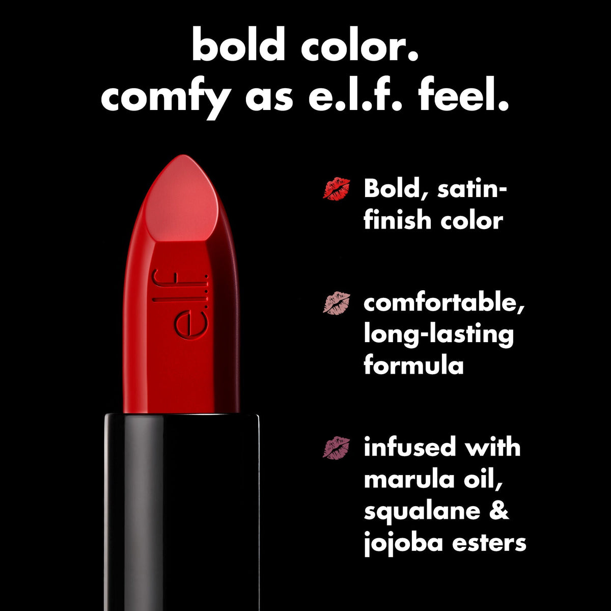 elf O Face Satin Lipstick Drive 3.8g