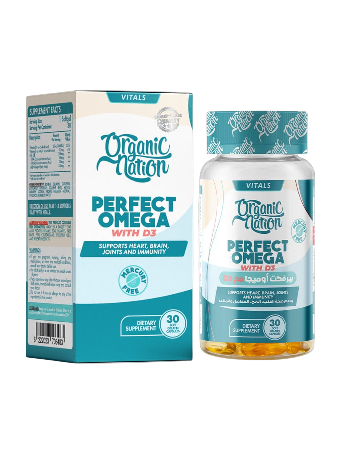 Organic Nation Perfect Omega With D3 30Tablets