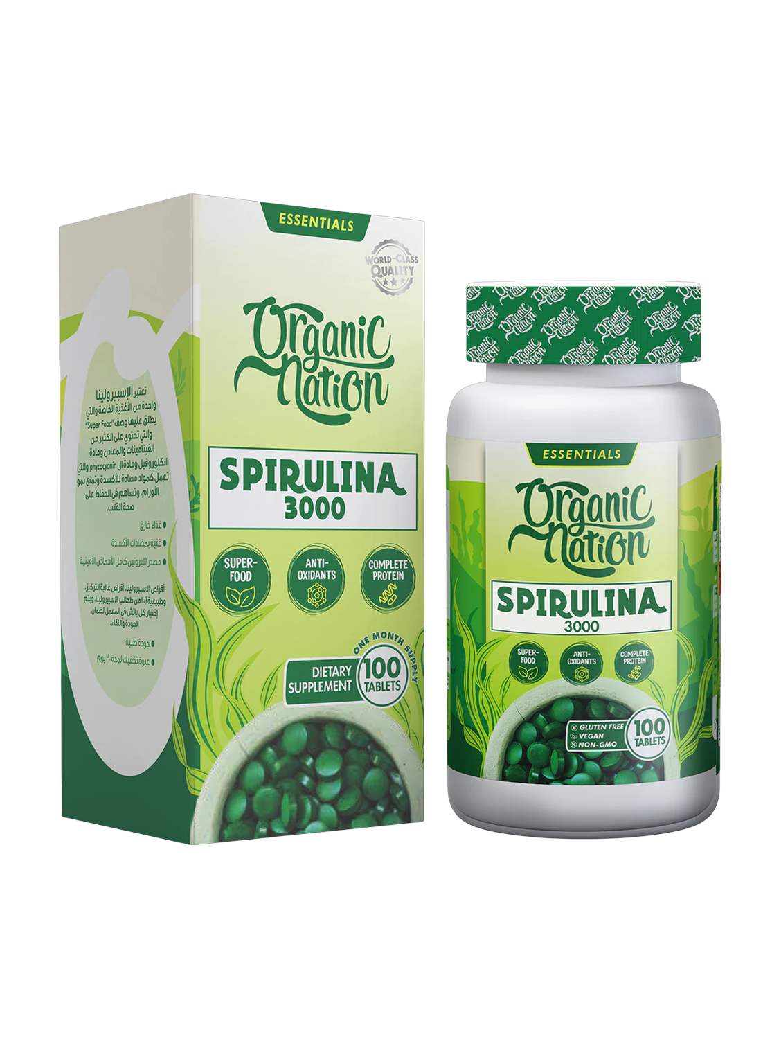 Organic Nation Spirulina 100tablets