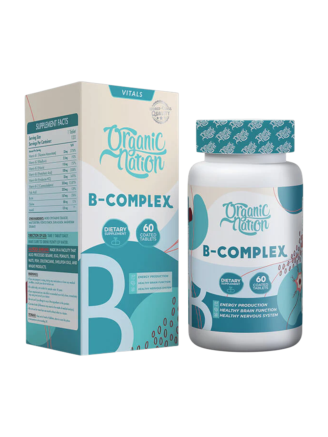Organic Nation B-Complex Advanced 60tablets