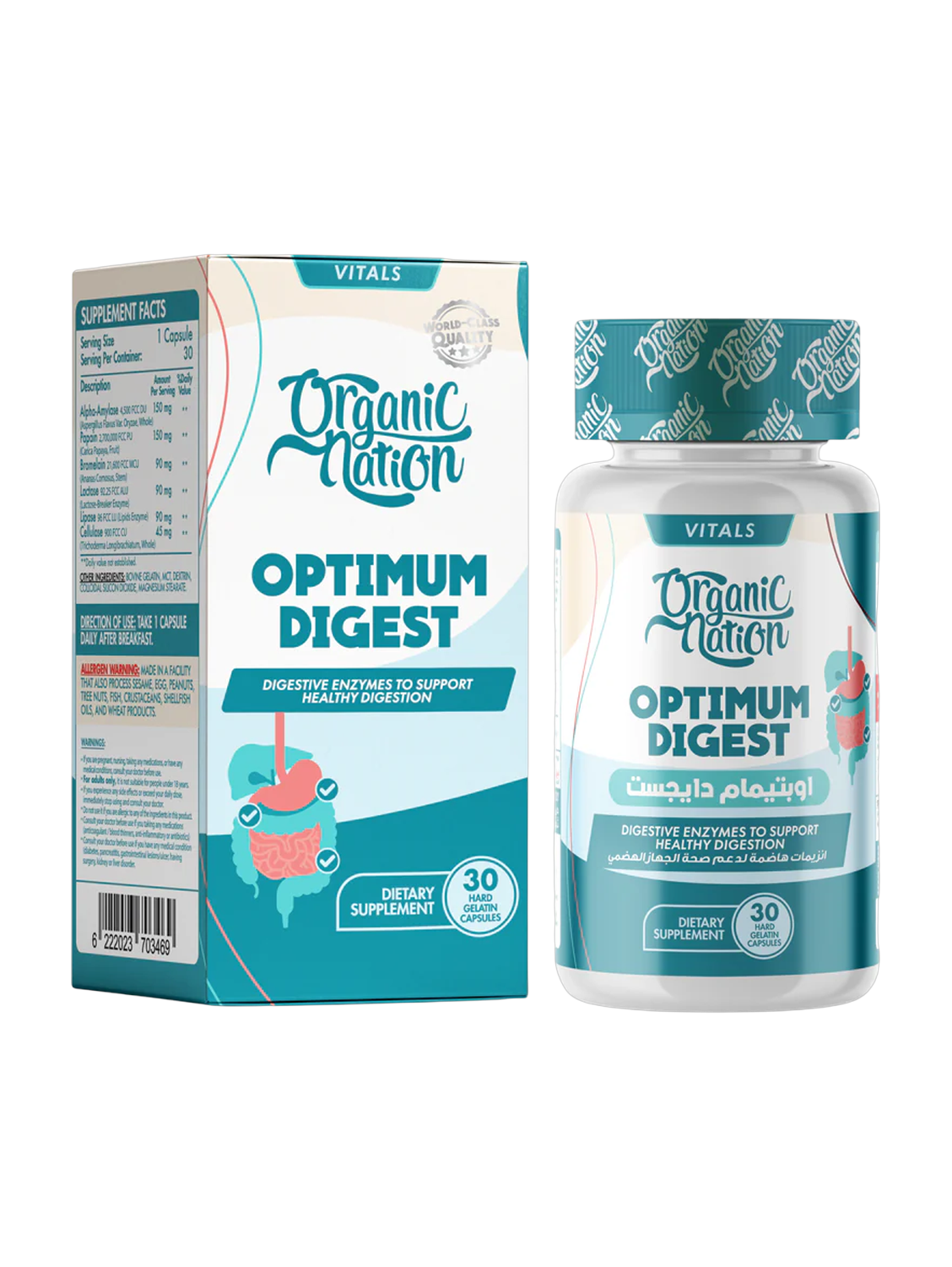 Organic Nation Optimum Digest 30capsules