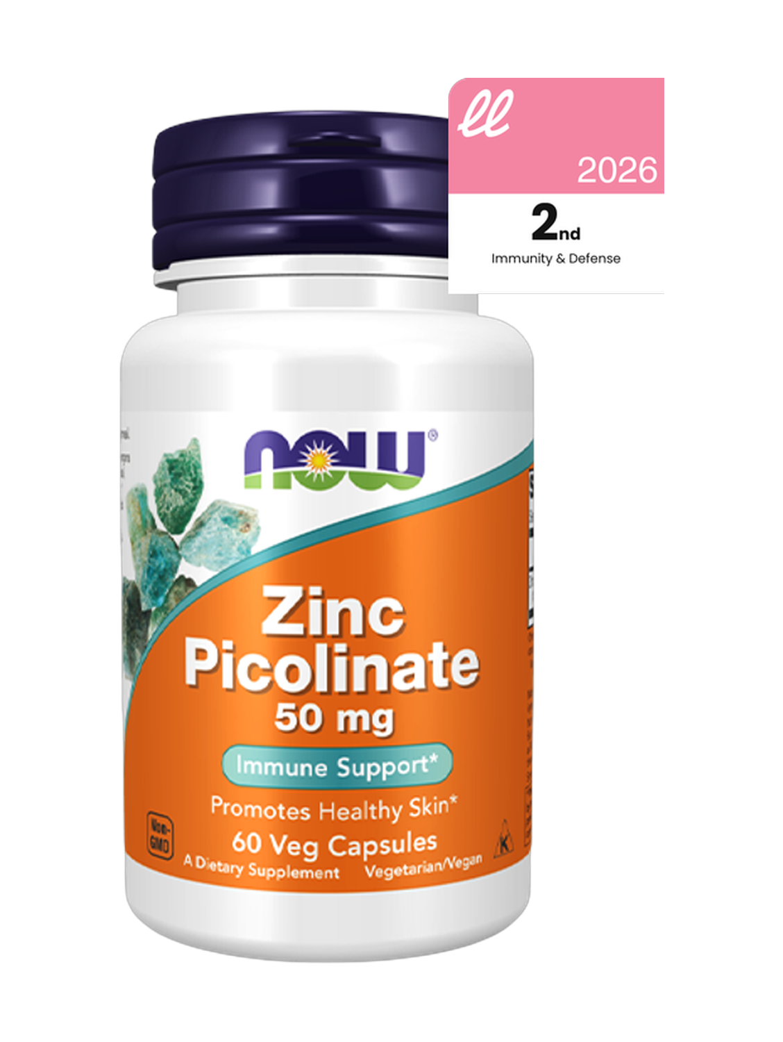 Now Zinc Picolinate 50mg 60 Veg Capsules