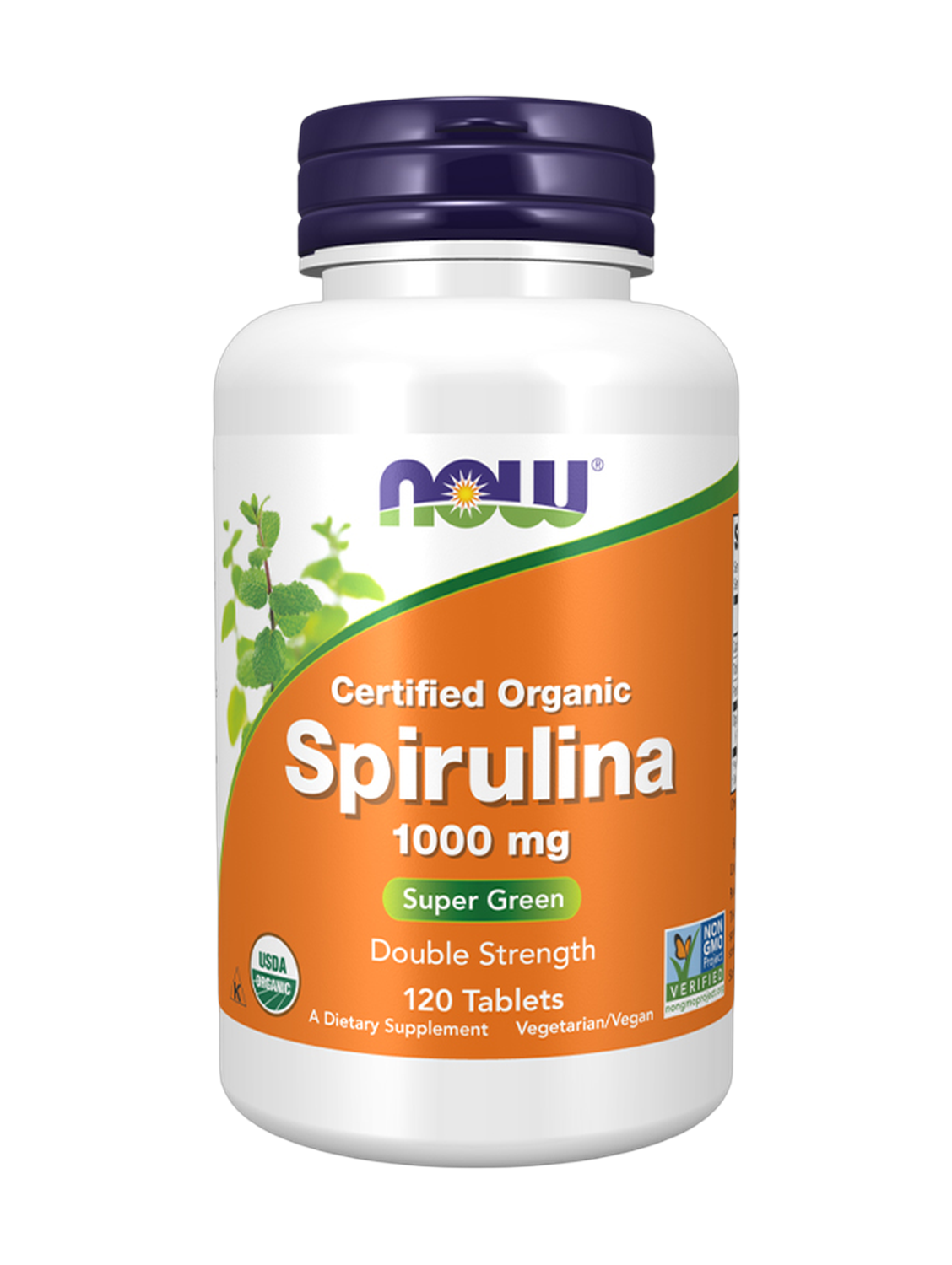 Now Certified Organic Spirulina 1000mg 120tablets