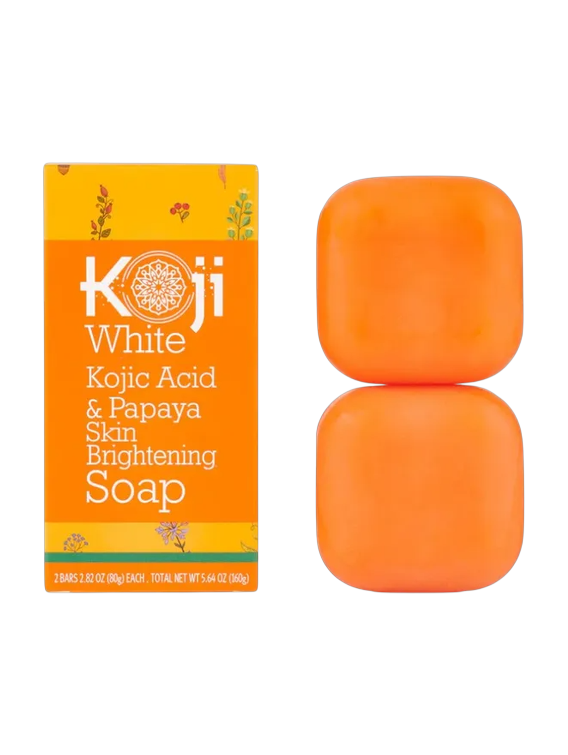 Koji White Kojic Acid & Papaya Skin Brightening Soap *2Bars 80g