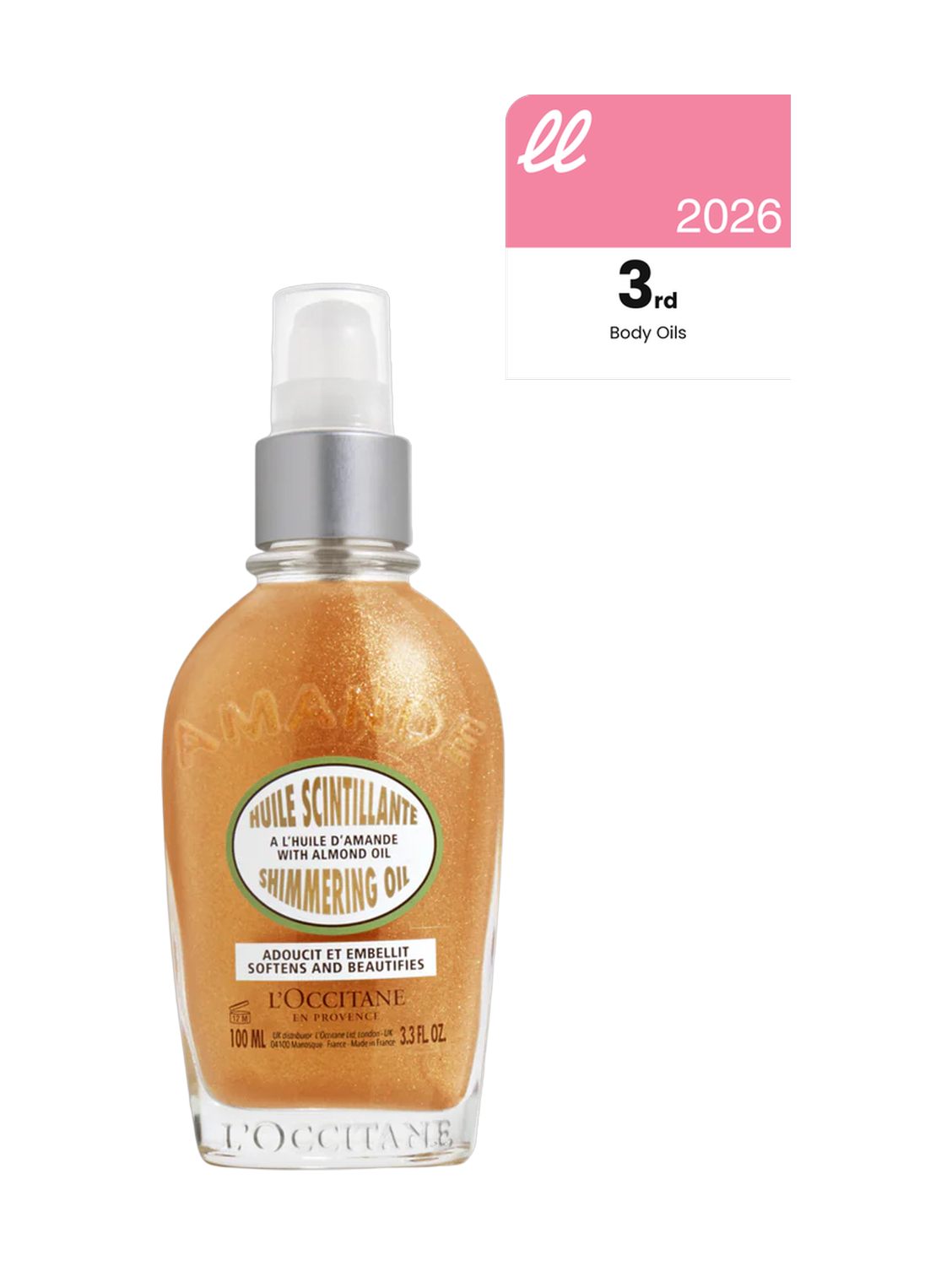 L'Occitane Almond Shimmering Body Oil 100Ml