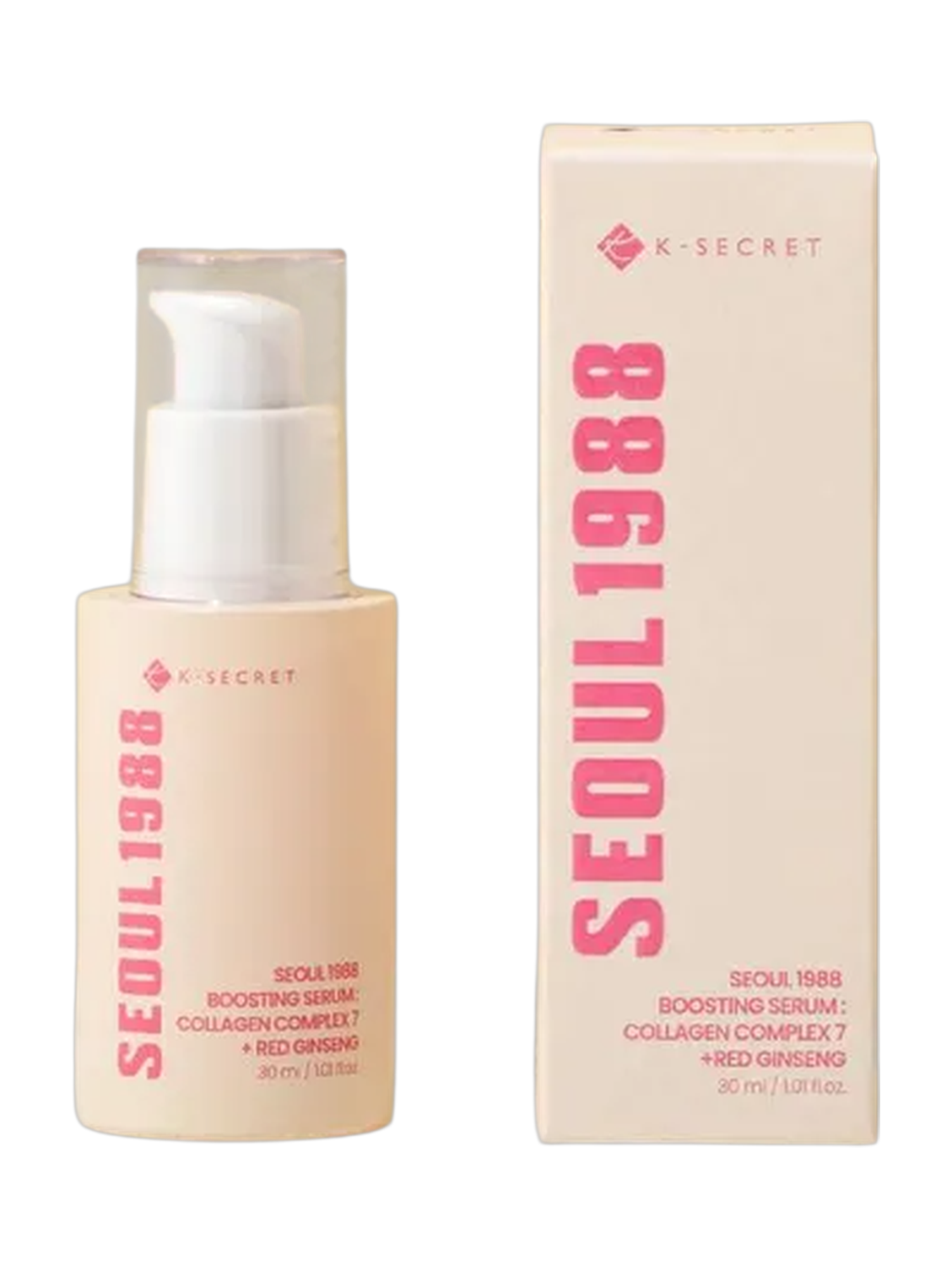 K-Secret Seoul 1988 Boosting Serum :Collagen Complex 7+Red Ginsing 30Ml