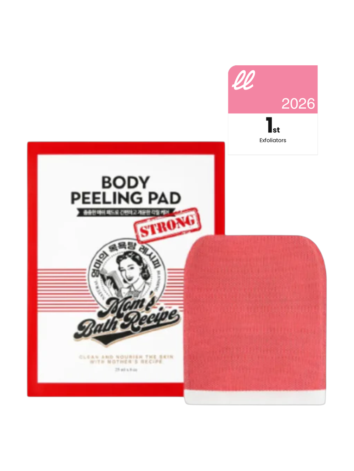 Mom's Bath Recipe Body Peeling Pad Strong