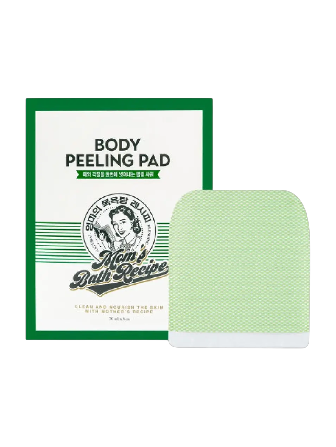 Mom's Bath Recipe Body Peeling Pad -Green