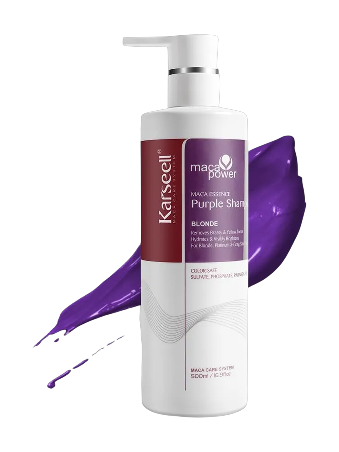 Karseell Maca Essence Purple Shampoo Blonde 500Ml