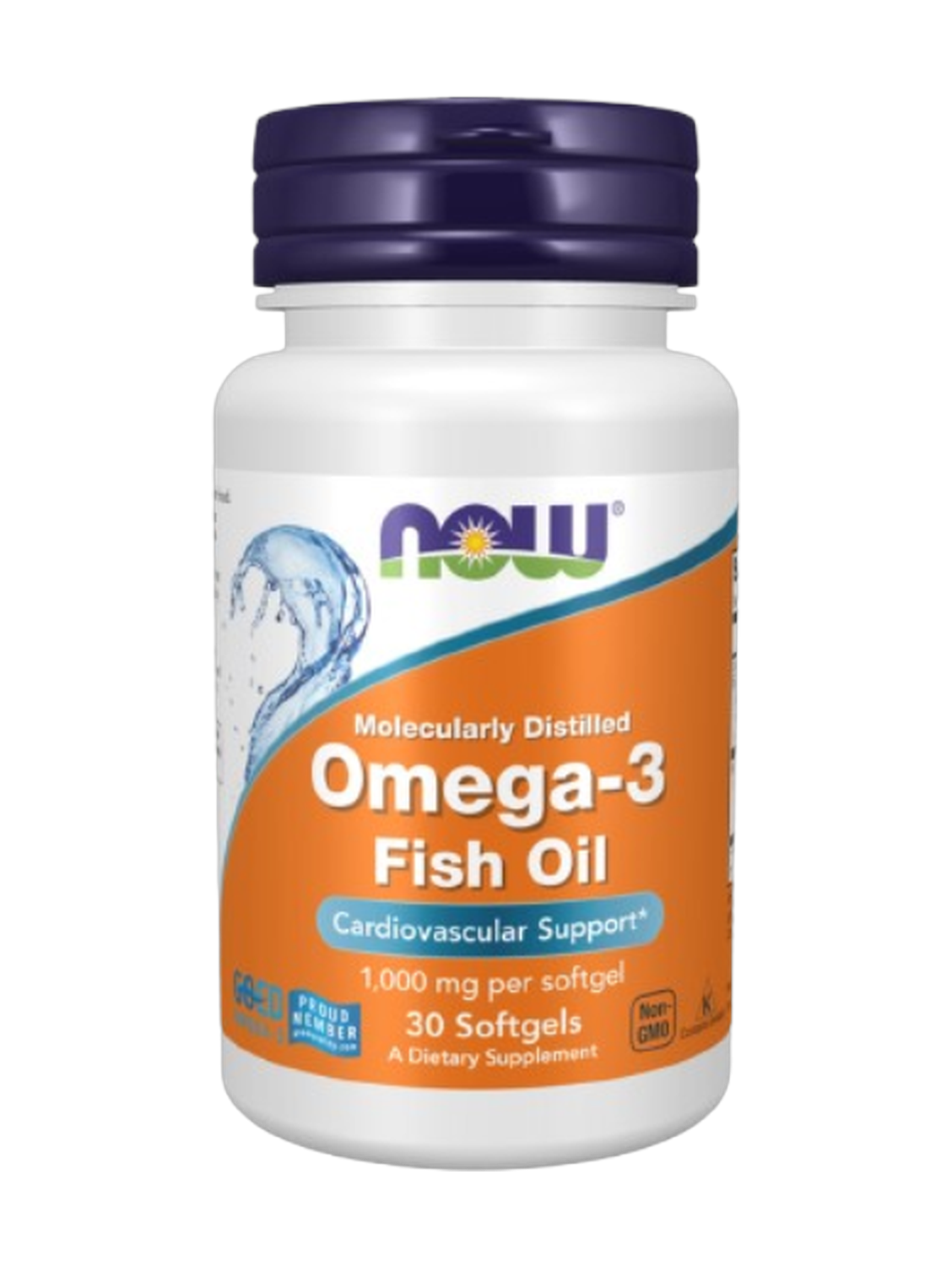 Now Omega 3 Fish Oil Molecularly distilled 30 Softgel