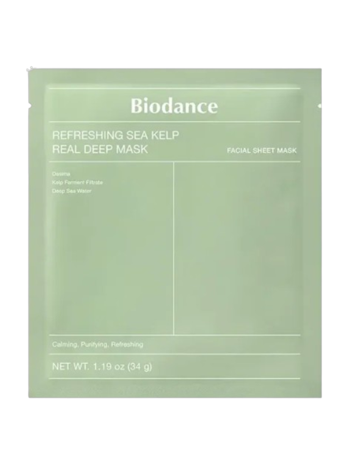Biodance Refreshing Sea Kelp Real Deep Mask 34g