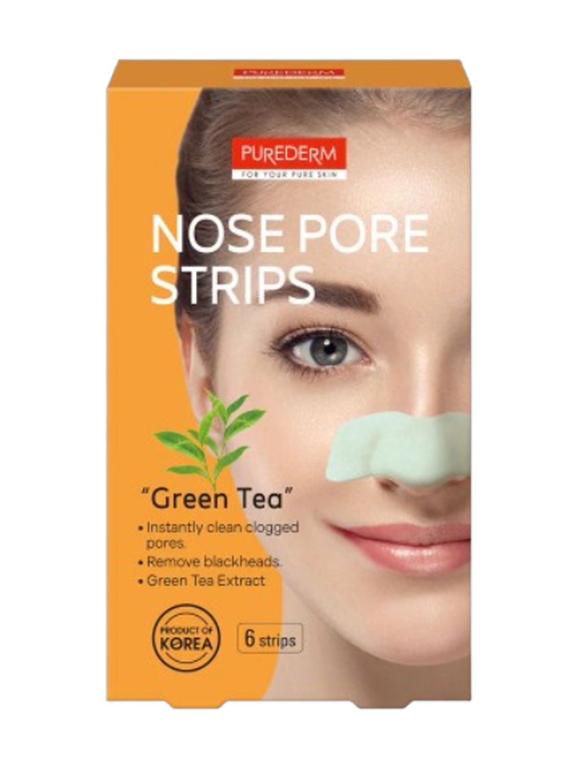 Purederm Nose Pore Strips Green Tea 6pcs