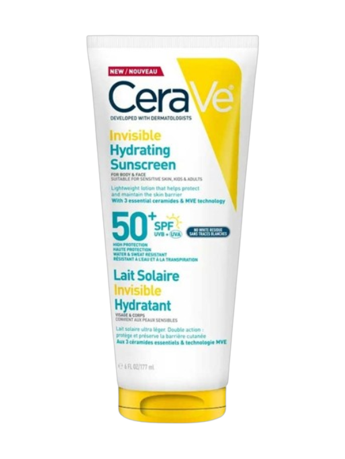 Cerave Invisible Hydrating SPF50+ Sunscreen 177Ml