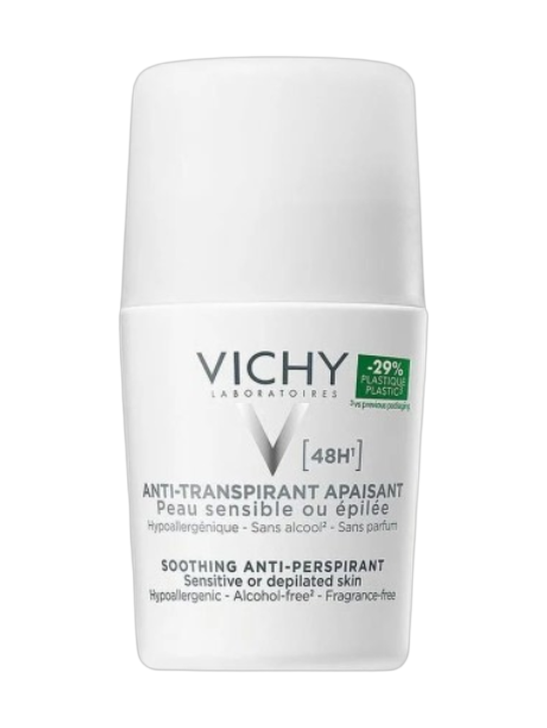 Vichy Soothing Antiperspirant Deodorant 48H Sensitive & Depilated Skin Roll on 50Ml