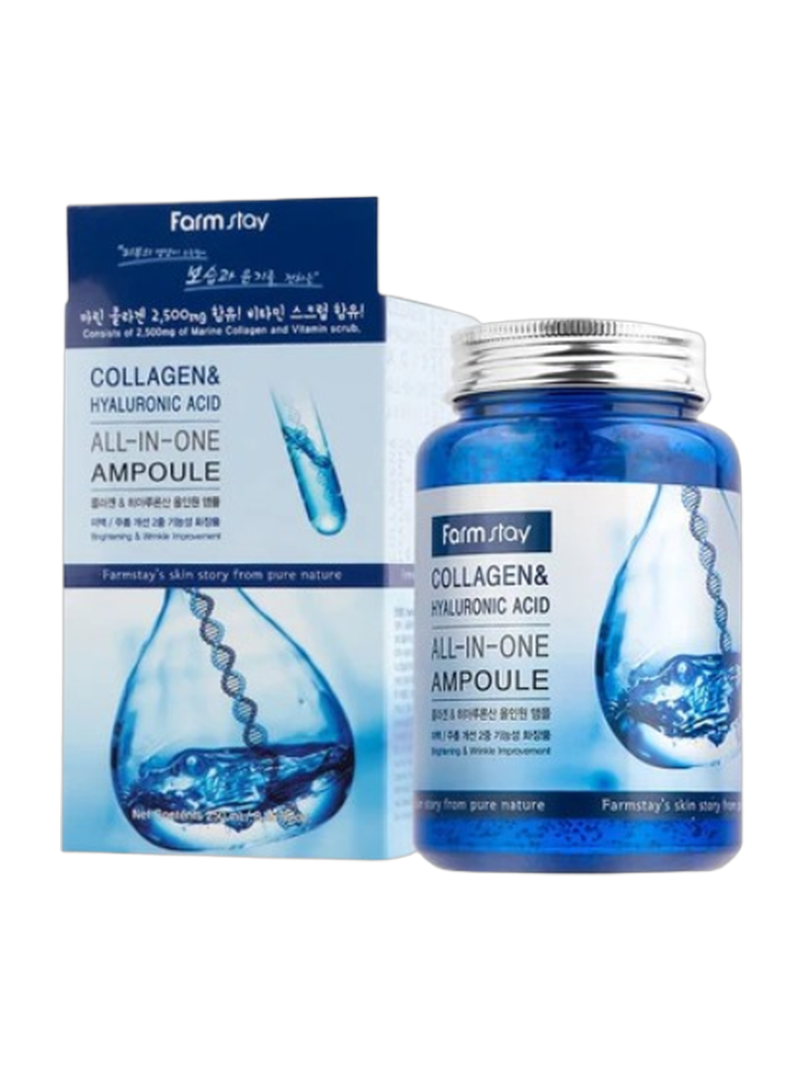 Farmstay Collagen & Hyaluronic Acid All-in-One Ampoule 250Ml