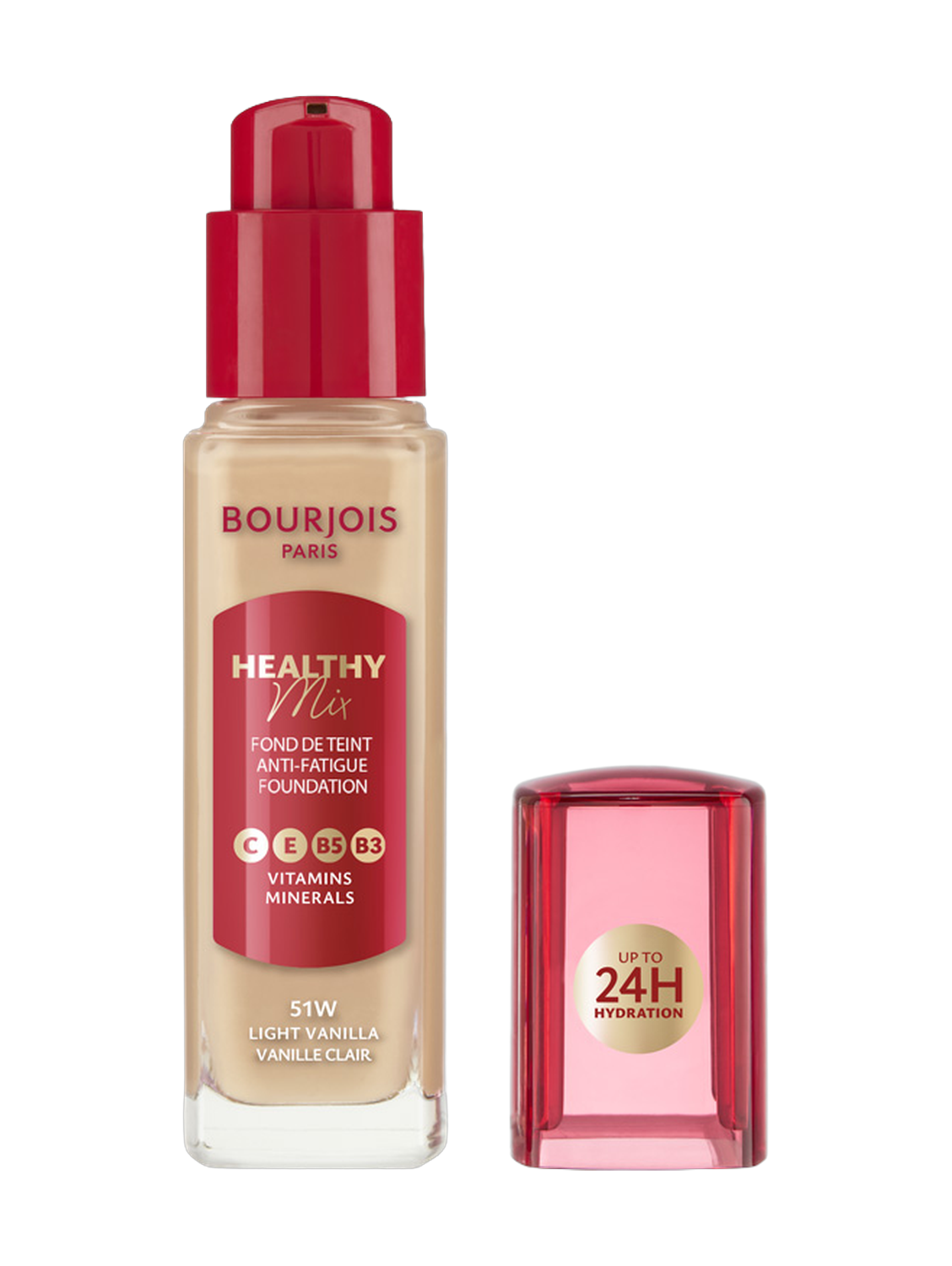 Bourjois Healthy Mix 24H Hydration Foundation No.51W - Light Vanilla
