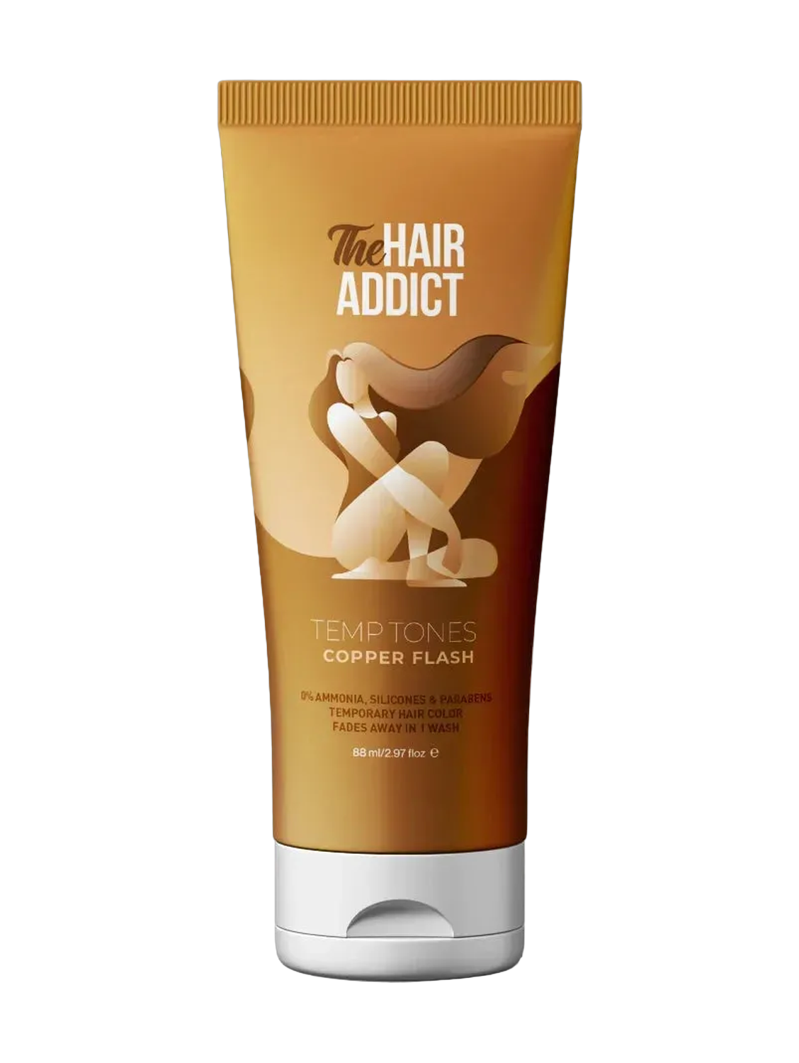 The Hair Addict Temp Tones Temporary Hair Color Copper Flash 88Ml