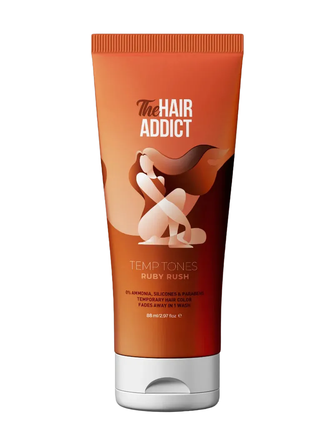The Hair Addict Temp Tones Temporary Hair Color Ruby Rush 88Ml