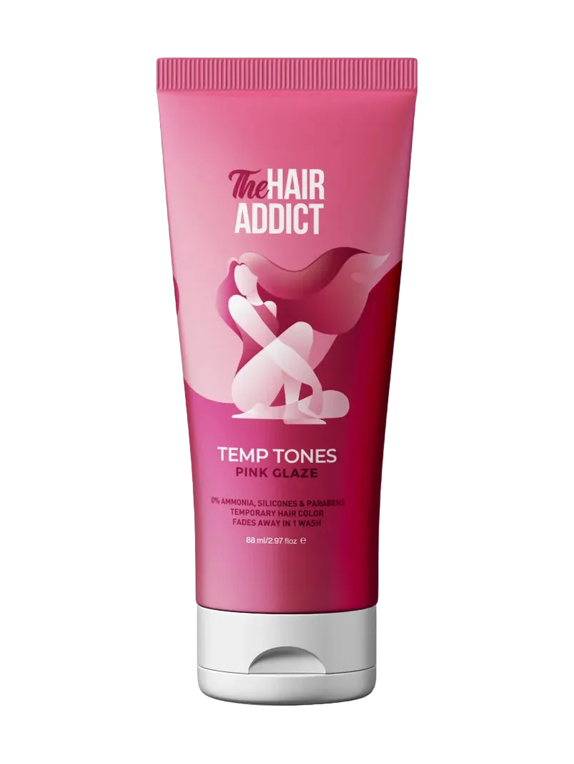 The Hair Addict Temp Tones Temporary Hair Color Pink Glaze 88Ml