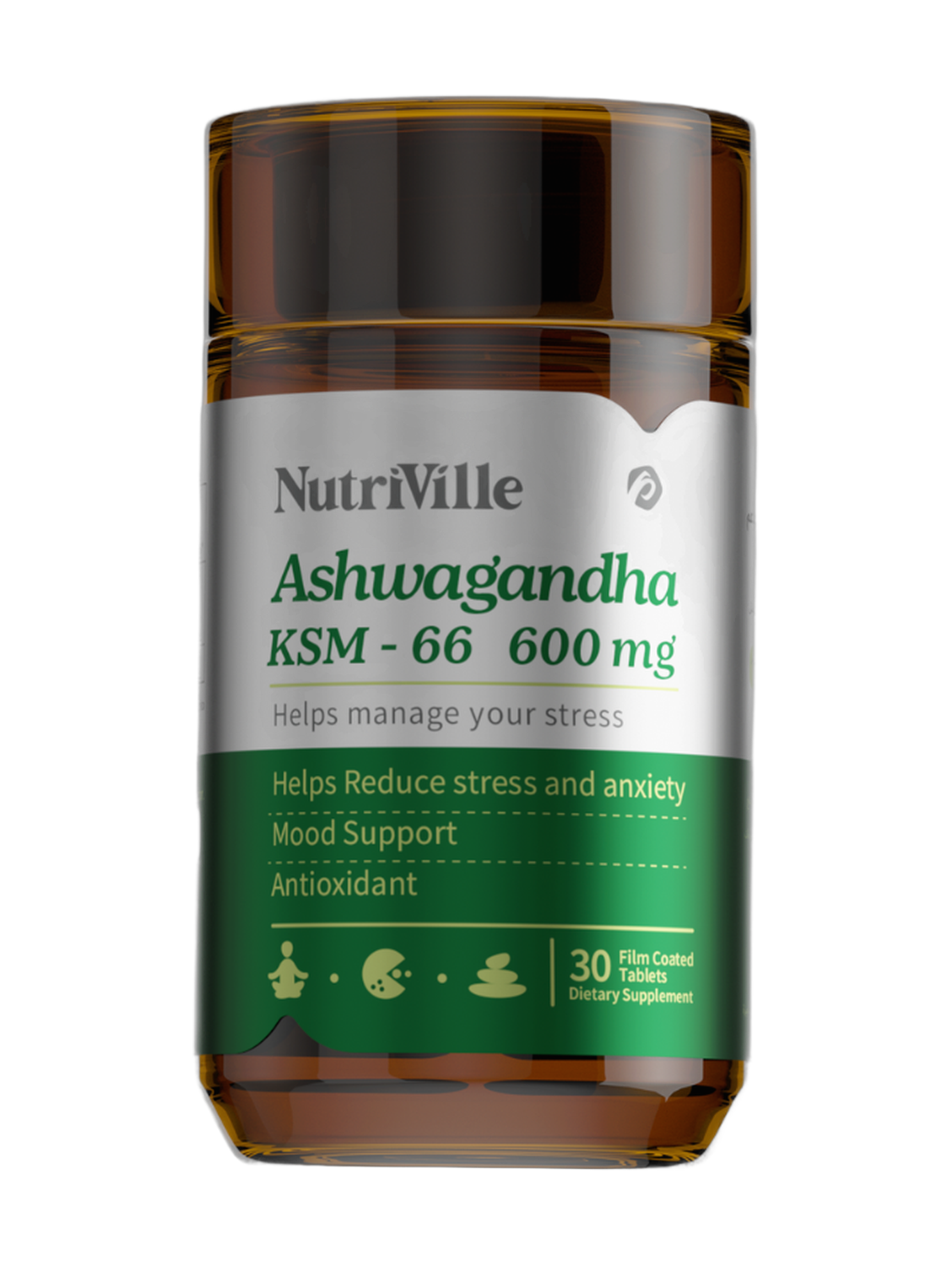 Nutriville Ashwagandha KSM-66 600mg 30 Tablets 30tablets
