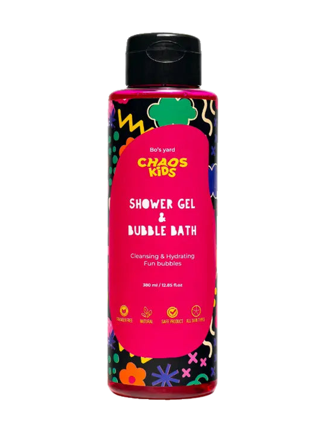 Chaos Kids 2-in-1 Shower Gel & Bubble Bath Raspberry 380ml