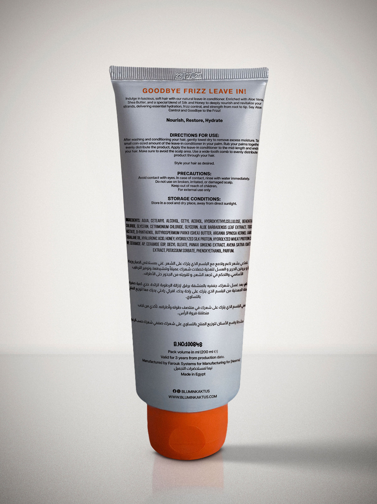 Blumin Kaktus Aloe Control Goodbye Frizz Leave In Conditioner 200Ml