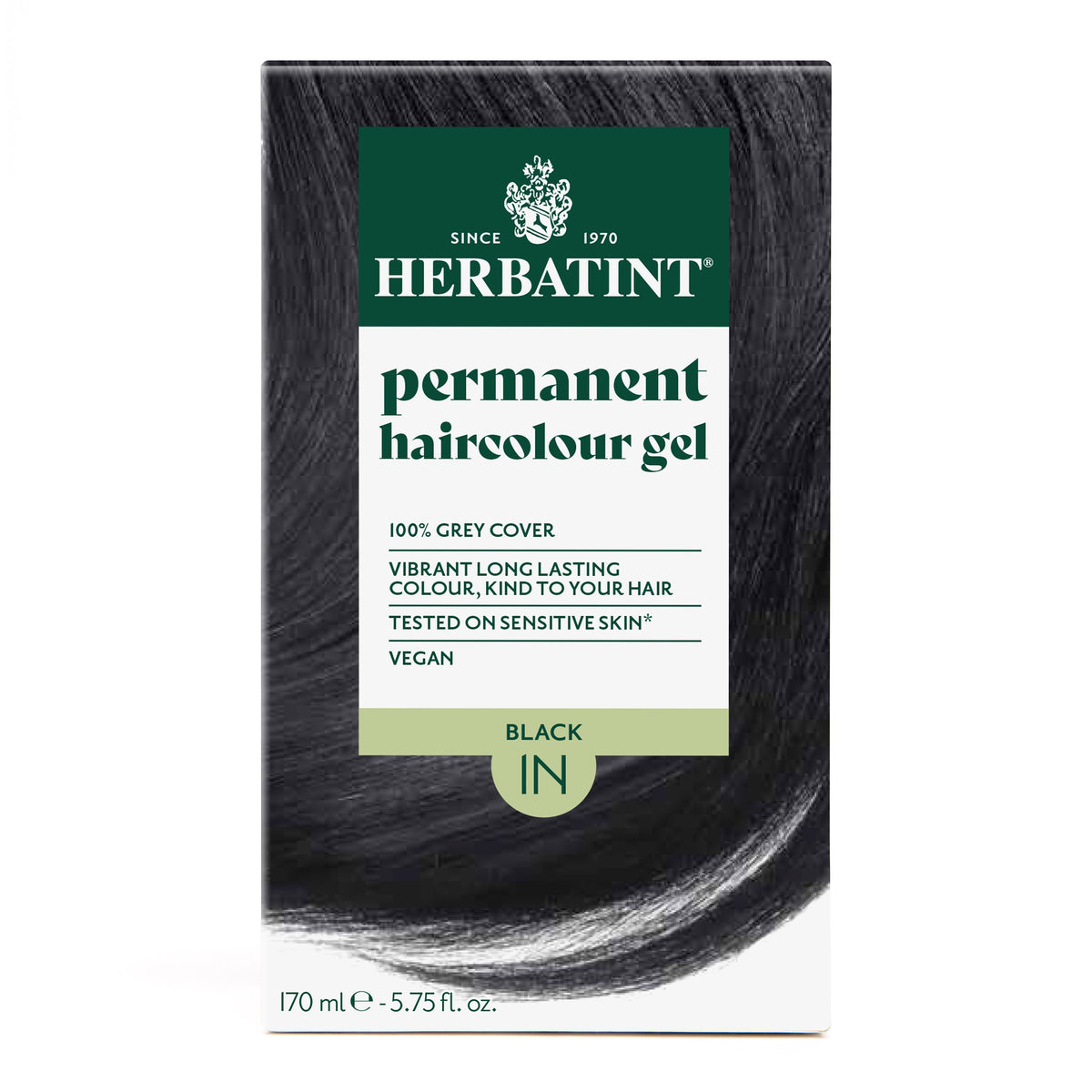 Herbatint Permanent Haircolour Gel 1N Black 170Ml