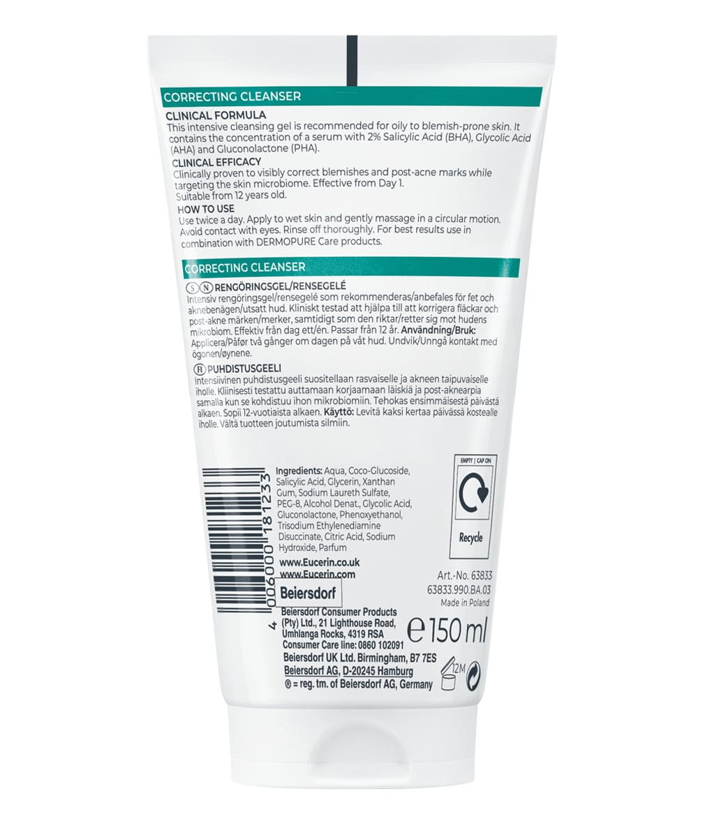 Eucerin Dermopure Clinical Correcting Cleanser 150Ml