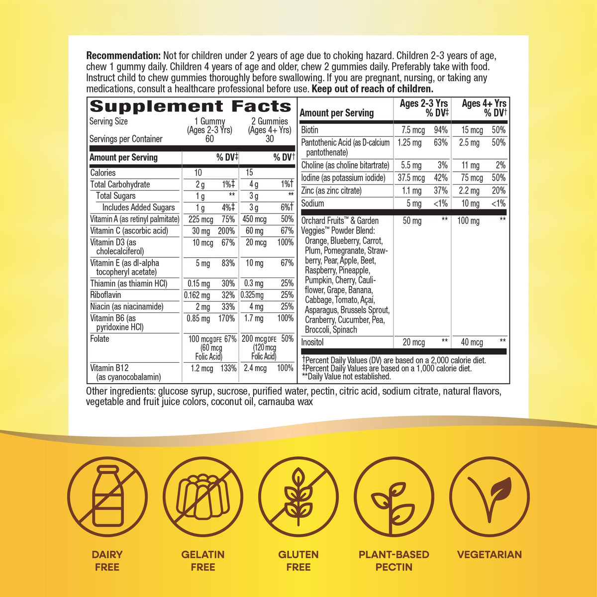 Nature's Way Alive! Kids Gummy Multivitamin Cherry, Orange & Grape 60 Gummies