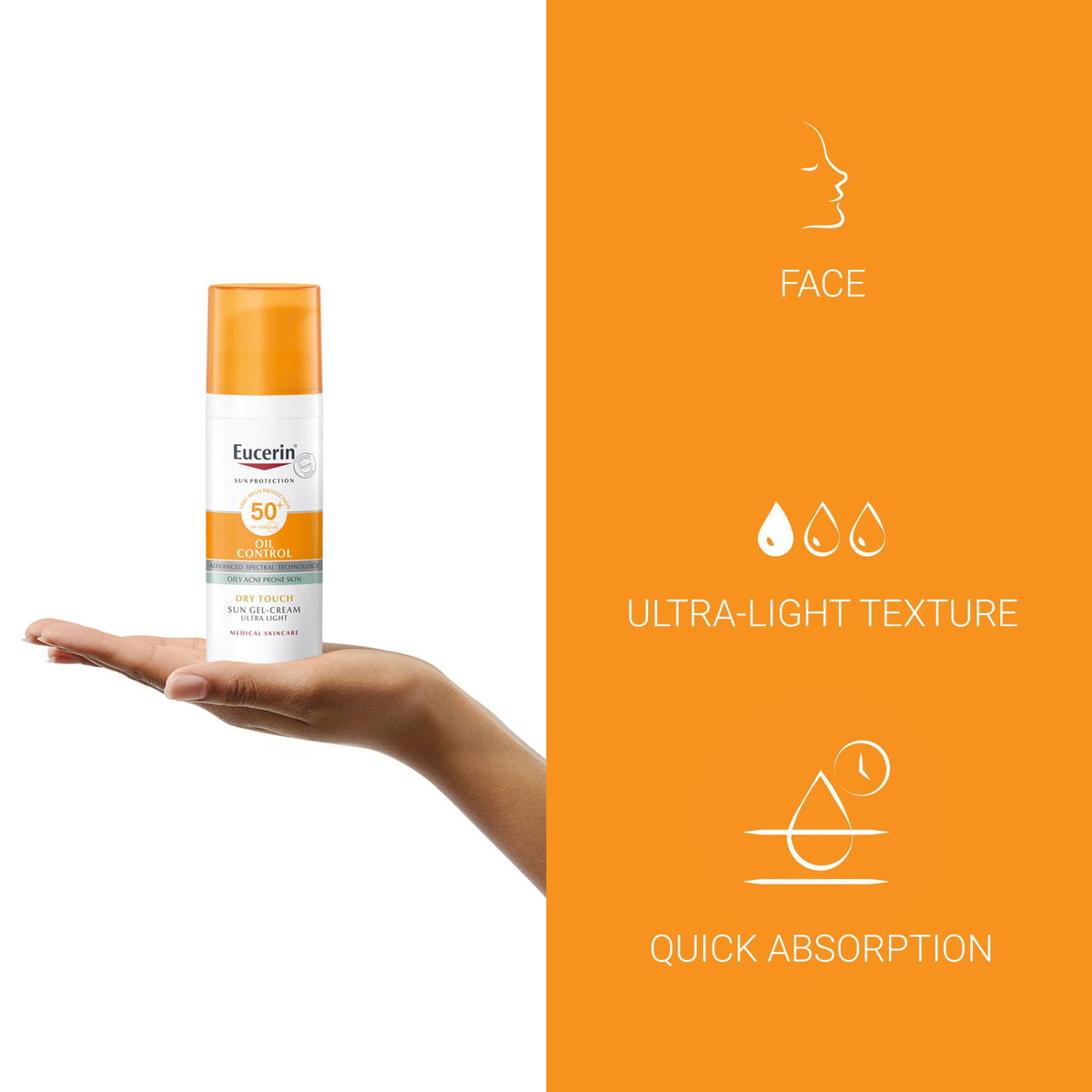 Eucerin Sun Protection Oil Control Dry Touch SPF 50+ Sun Gel-Cream Ultra Light 50Ml