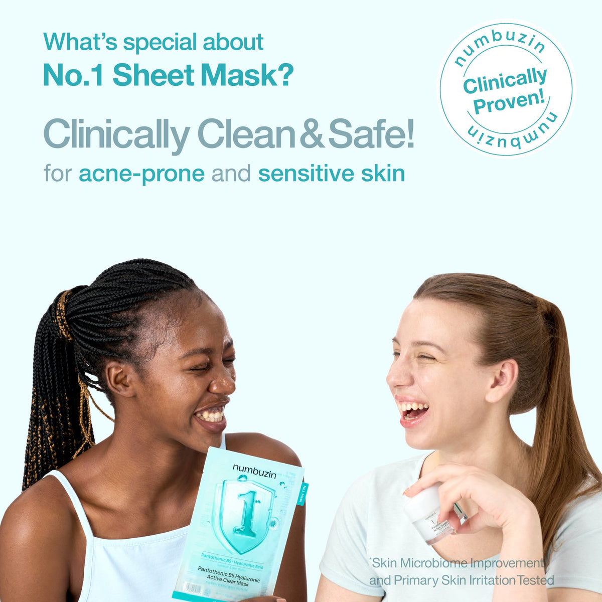 Numbuzin No.1 Pantothenic B5+ Hyaluronic Acid Clear Mask