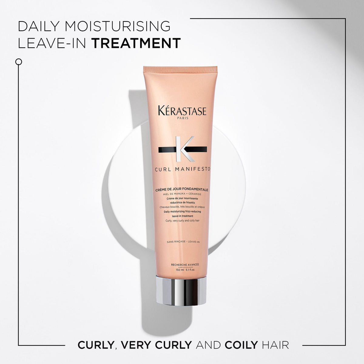 Kerastase Curl Manifesto Crème De Jour Fondamentale Daily Moisturizing Frizz-Reducing Leave-In Treatment 150Ml