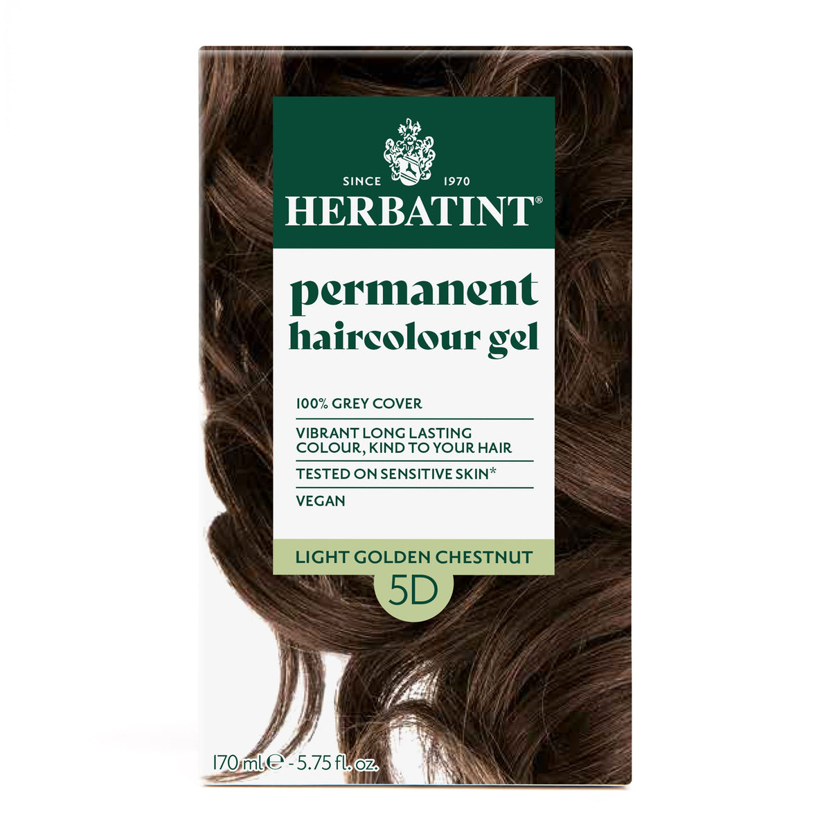 Herbatint Permanent Haircolour Gel 5D Light Golden Chestnut 170Ml