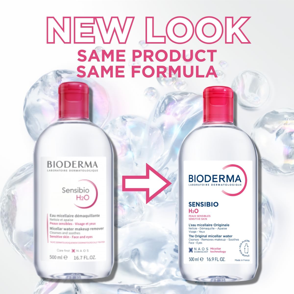 Bioderma Sensibio H2O Micellar Water Makeup Remover 500Ml