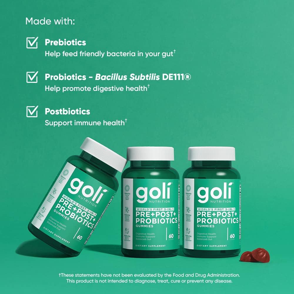 Goli Pre+Post+Probiotics Gummies 60 Gummies
