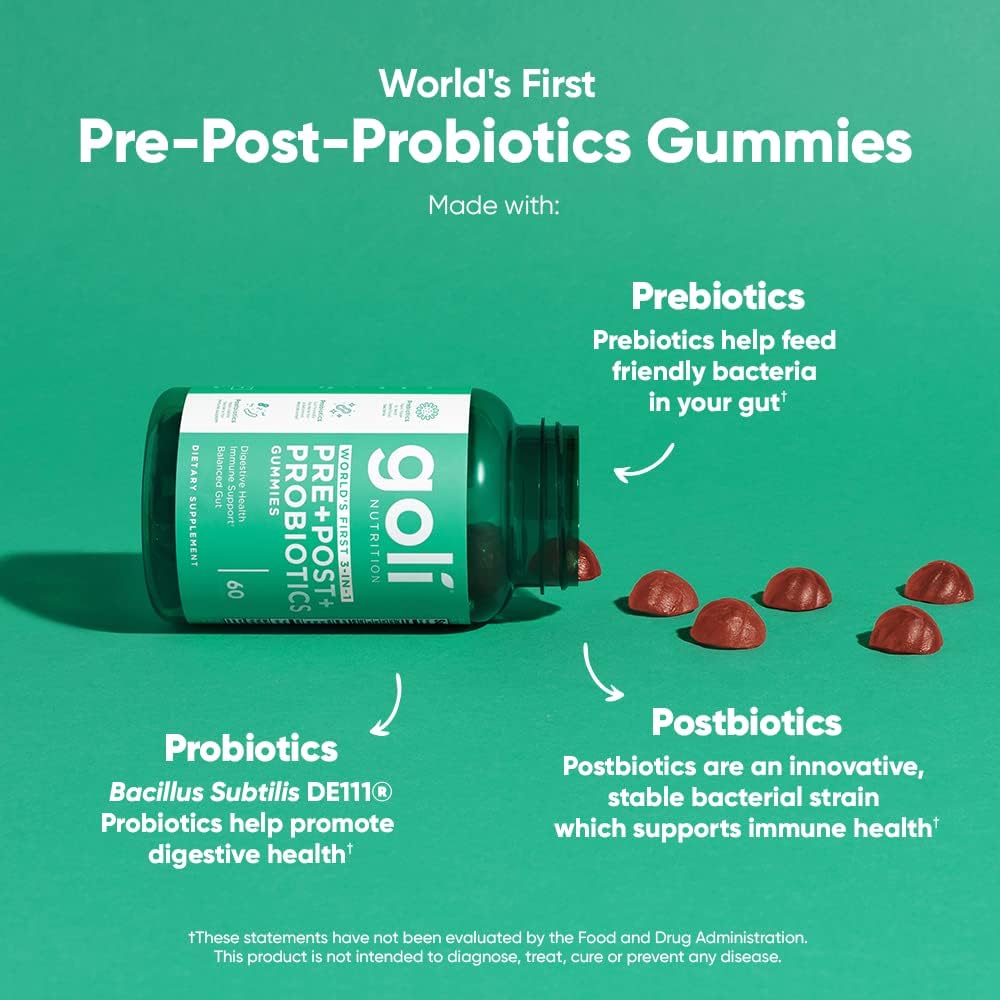 Goli Pre+Post+Probiotics Gummies 60 Gummies