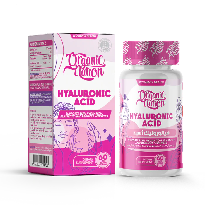 Organic Nation Hyaluronic Acid 60 Capsules