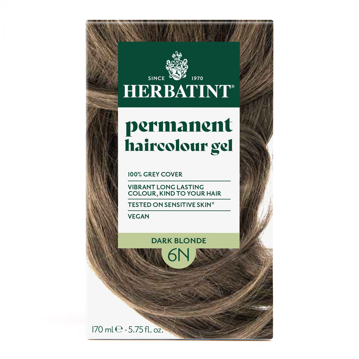Herbatint Permanent Haircolour Gel 6N Dark Blonde 170Ml
