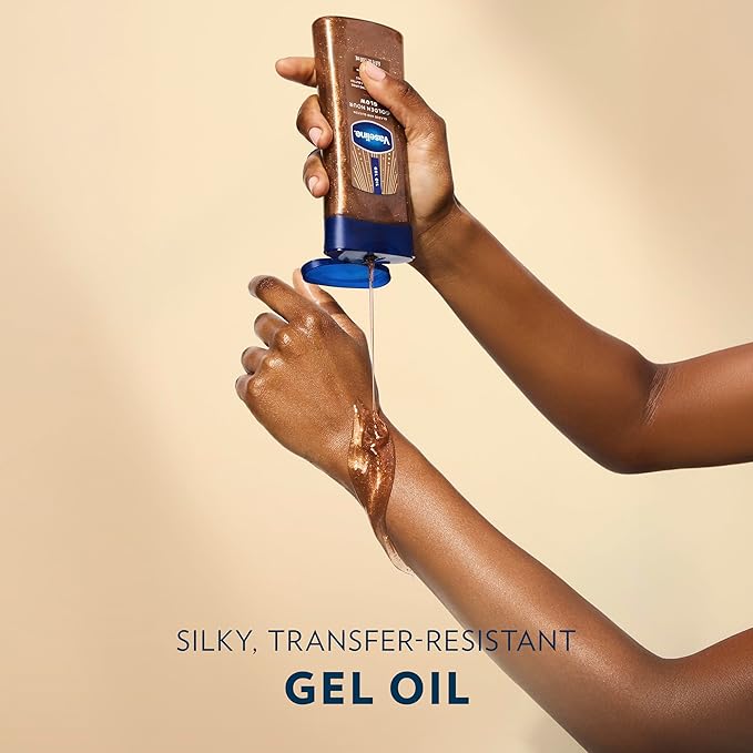 Vaseline Glazed and Glisten Golden Hour Glow Vanilla Cocoa Shimmer Gel Oil 200Ml