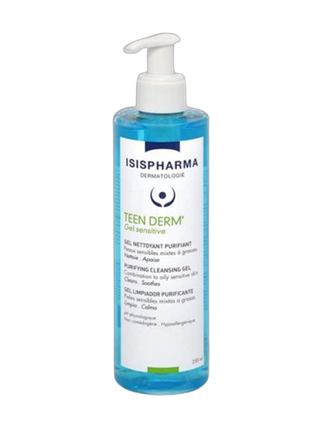 IsisPharma Teen Derm Gel Sensitive Purifying Cleansing 250Ml