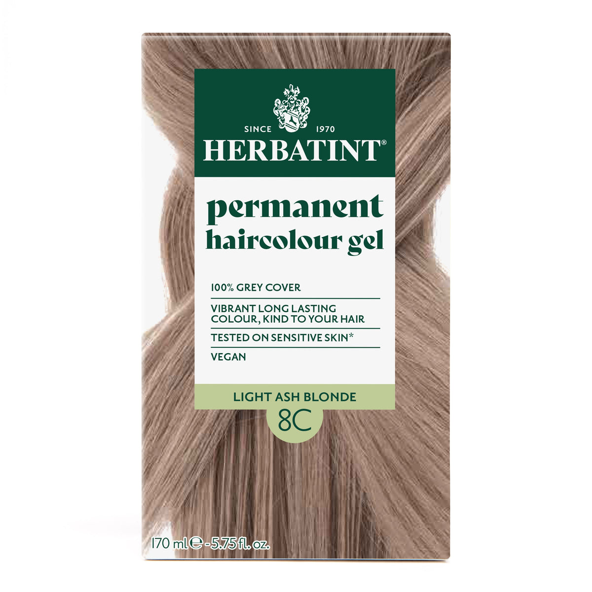 Herbatint Permanent Haircolour Gel 8C Light Ash Blonde 170Ml