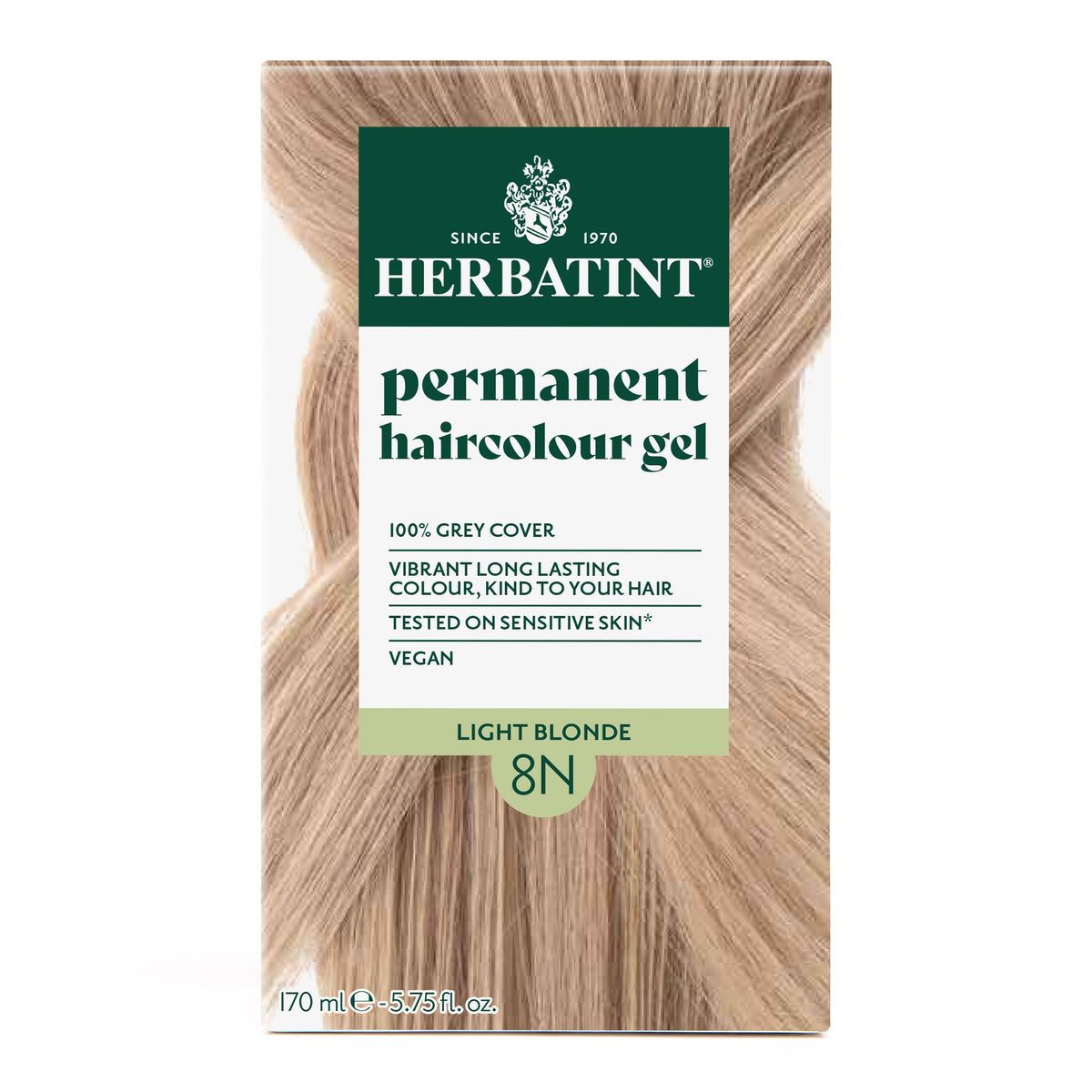 Herbatint Permanent Haircolour Gel 8N Light Blonde 170Ml