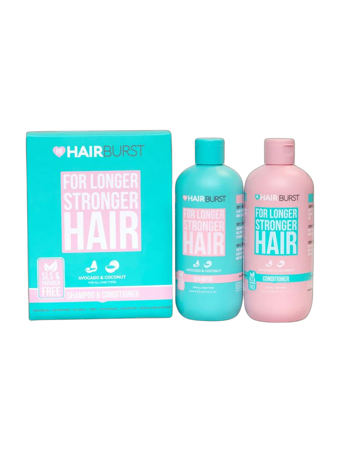 Hair Burst Shampoo & Conditioner For Longer Stronger Hair Kit