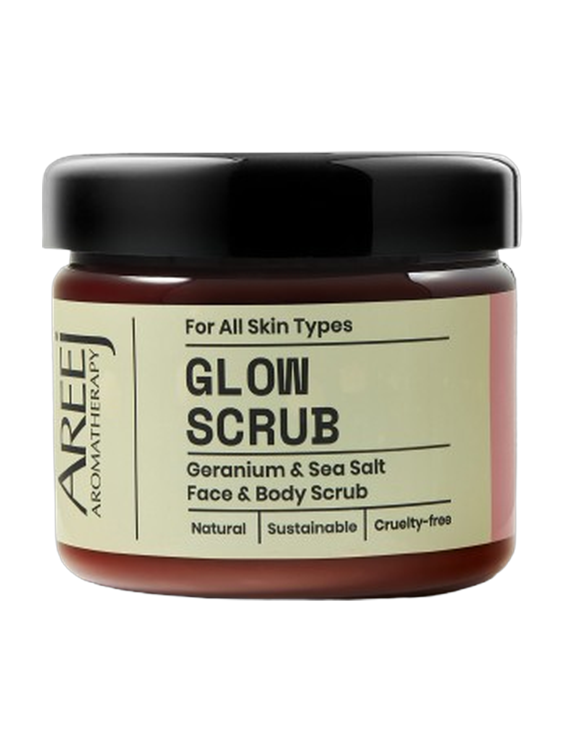 Areej Aromatherapy Glow Geranium & Sea Salt Foot & Body Scrub 200g