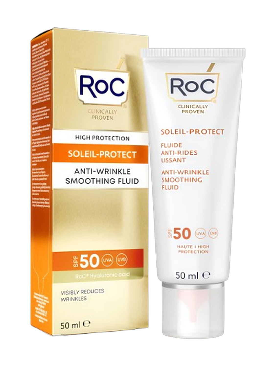 RoC Soleil Protect Anti-Wrinkle Smoothing Fluid SPF50 50Ml