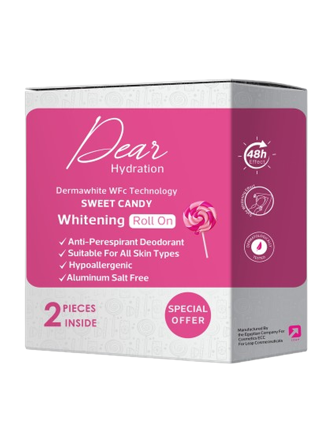 Dear Hydration Sweet Candy Whitening Roll On 1+1